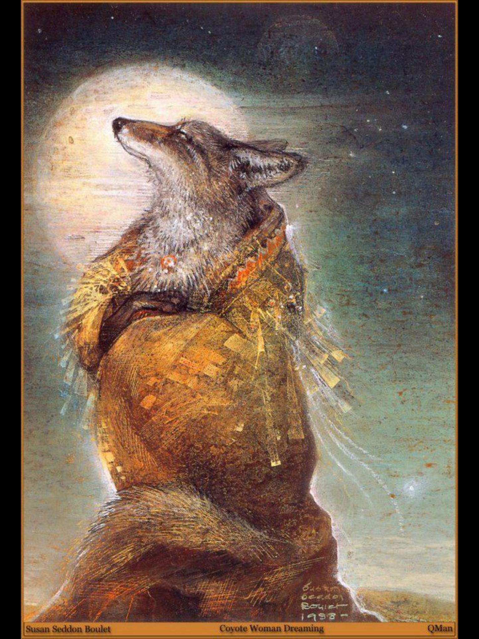 Coyote with Grandmother Bear